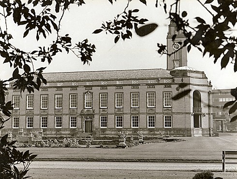Old picture of Stretford Town Hall